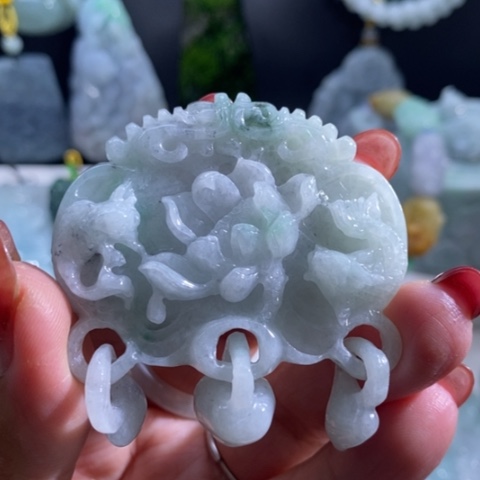 【闪购商品】颈饰未镶嵌翡翠鱼