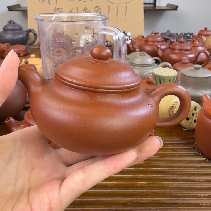 泽***运紫砂茶壶朱泥全手仿古160毫升