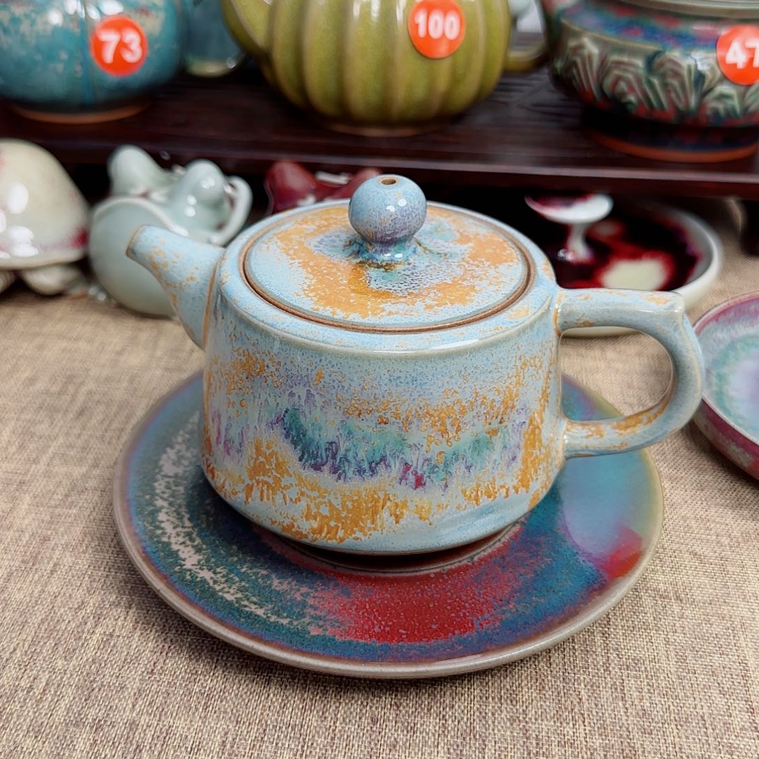 垕瓷甄选井栏壶田园釉色