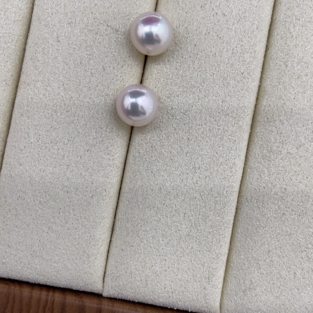 海水珍珠18K金镶嵌耳饰