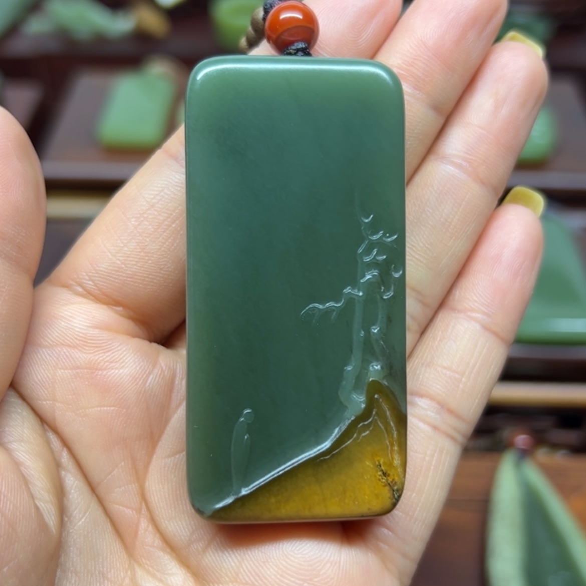 【闪购商品】岫岩河磨玉（透闪石质玉）把件未镶嵌明**理悟道