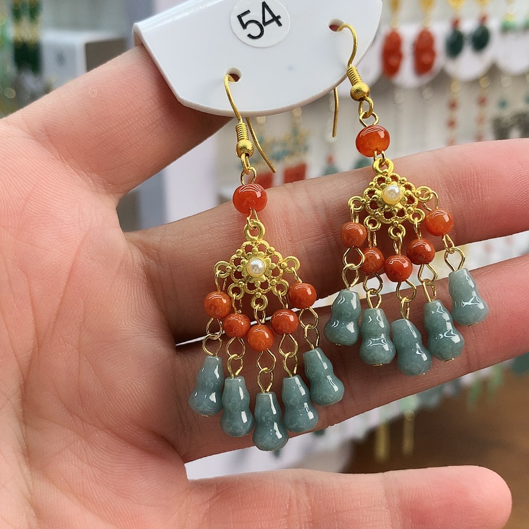 翡翠未镶嵌耳饰54