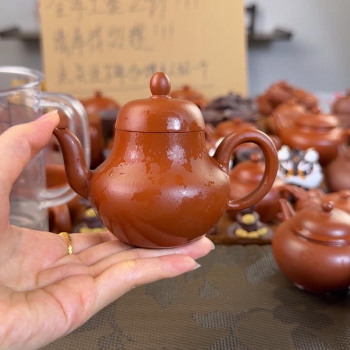 茶壶紫砂朱泥全手思婷150毫升