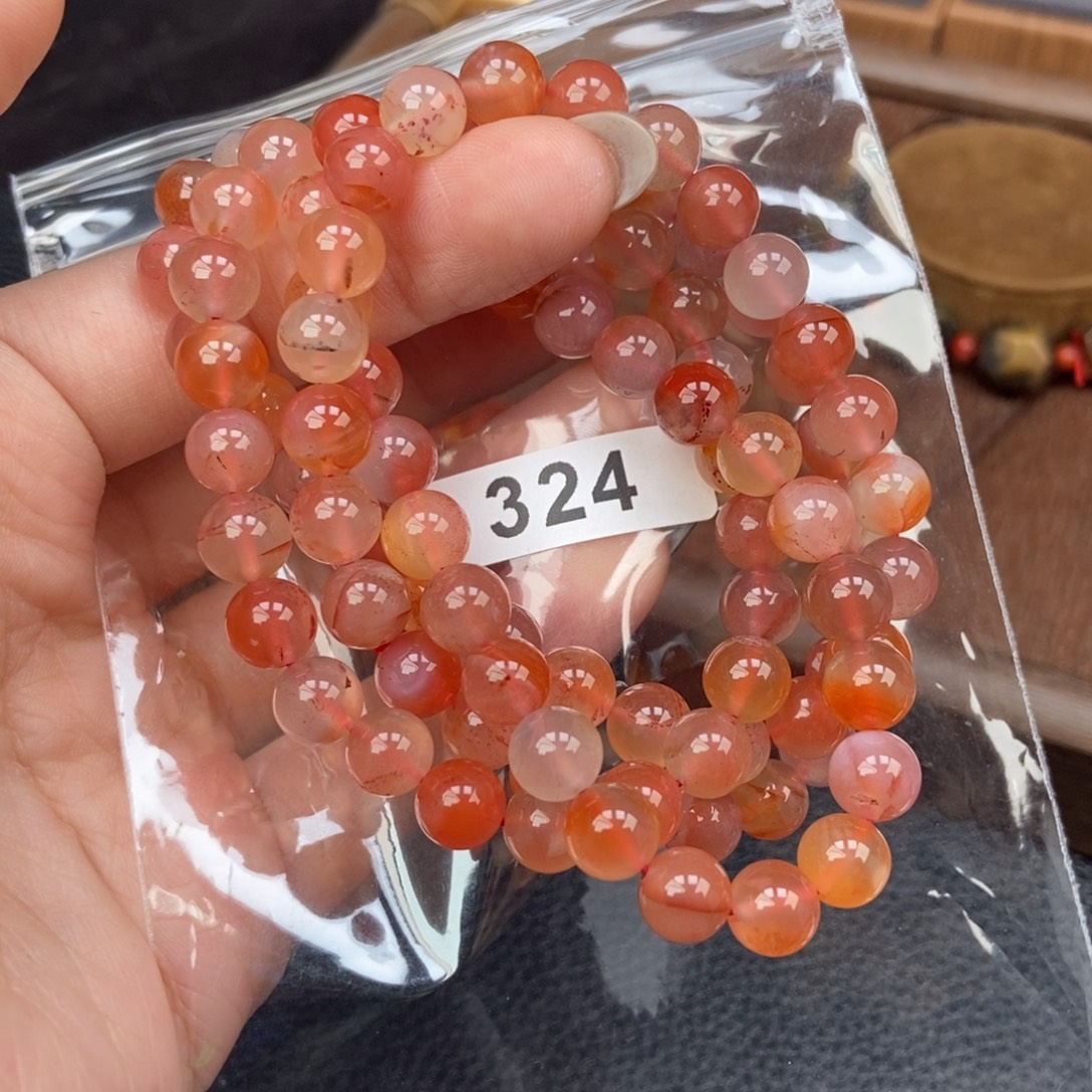 南红玛瑙未镶嵌手链卡7.8