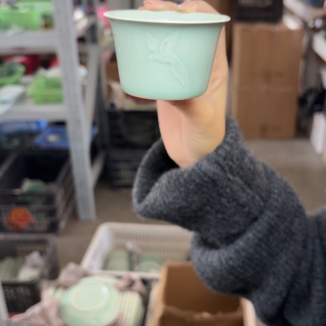 龙泉云间青瓷小米茶器
