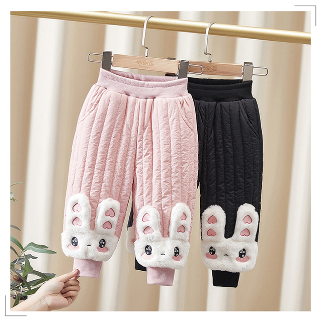 女童棉裤外穿冬季2025新款一条过冬三层加厚兔子（有运费补贴）