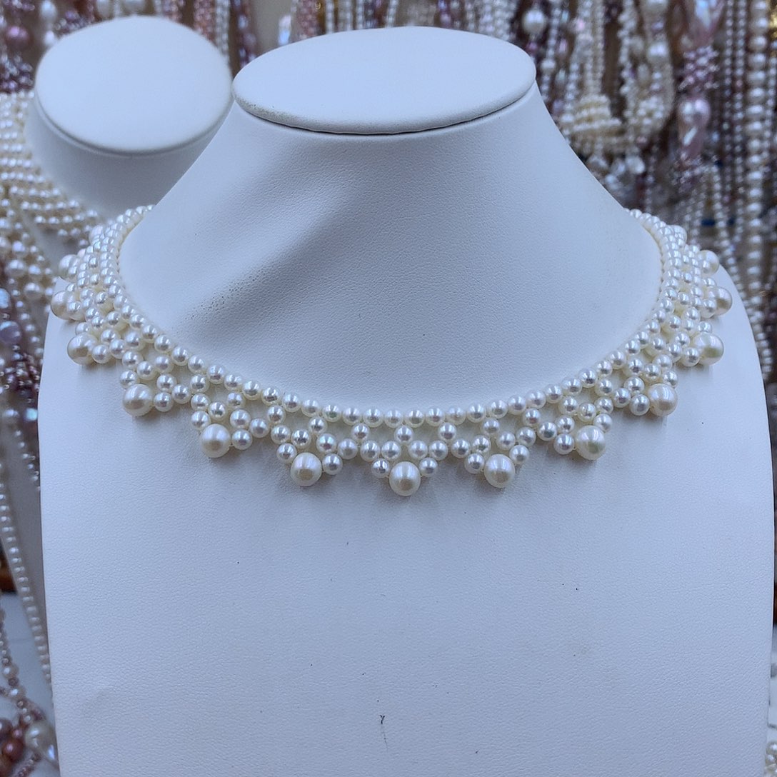 项链银S925镶嵌淡水珍珠?****私