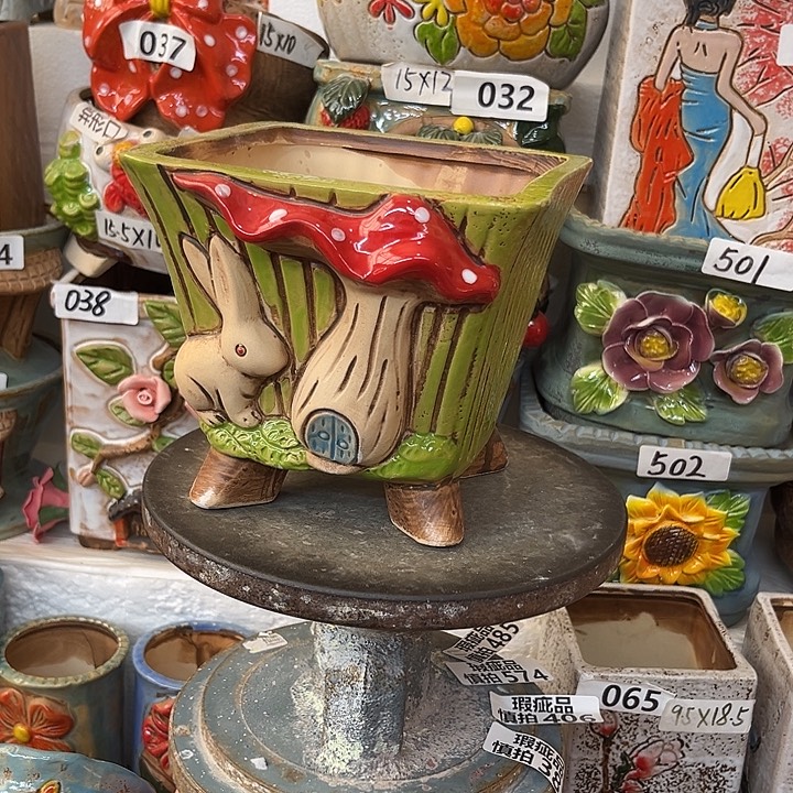 粗陶材质多肉花盆