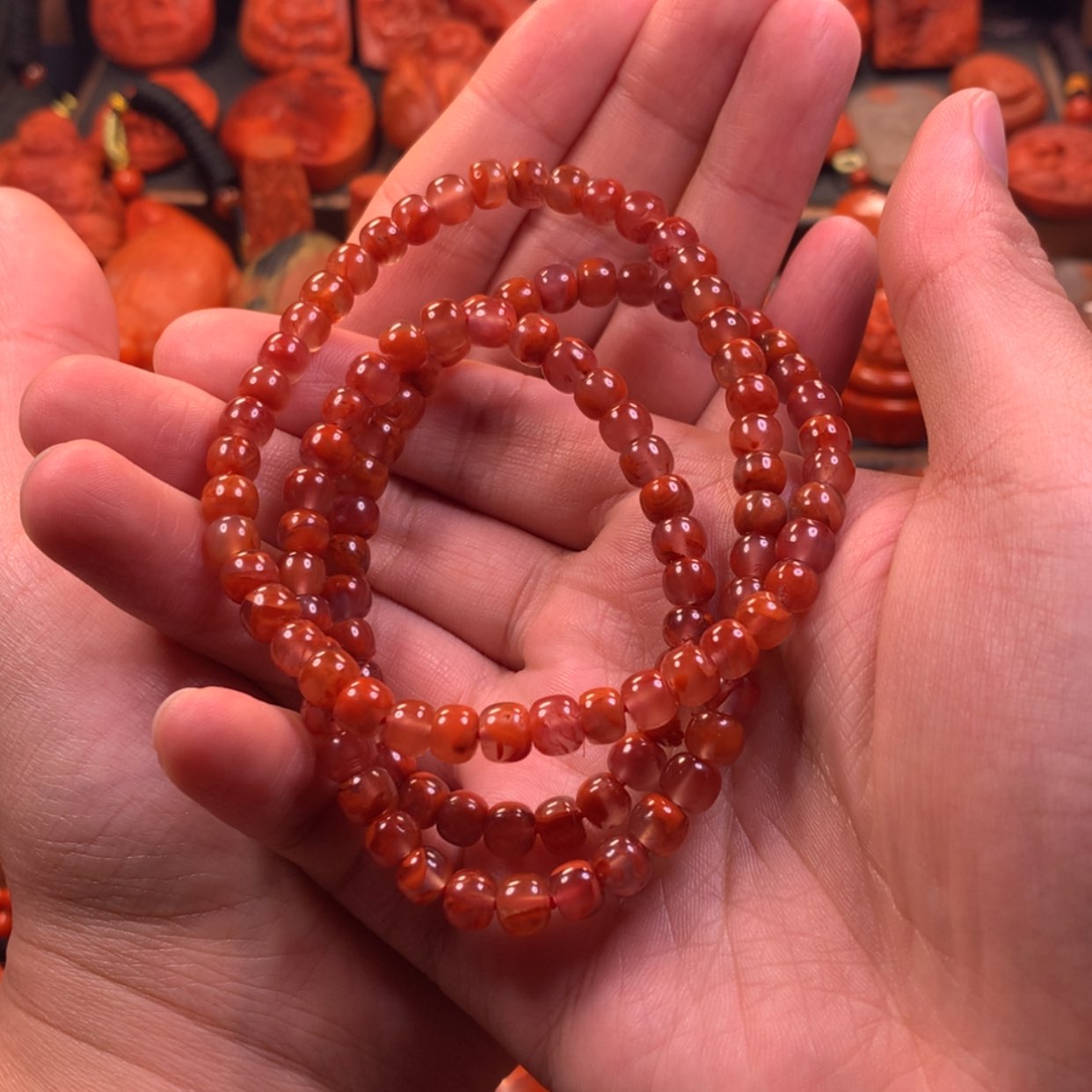 【闪购商品】未镶嵌多圈南红玛瑙