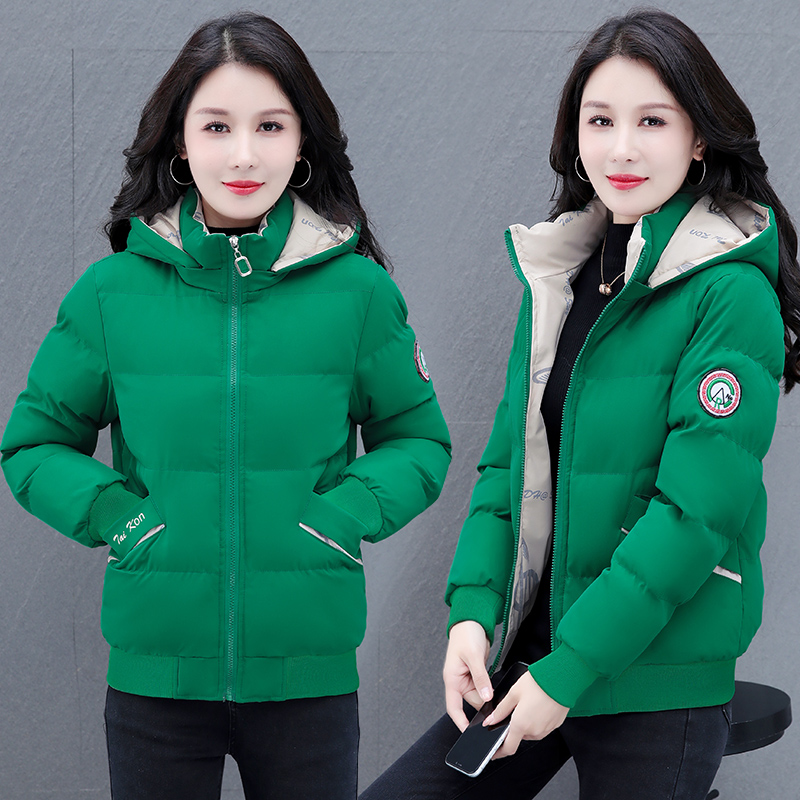 冬季新款中年妈妈两面穿棉衣时尚棉服女士时尚减龄棉袄