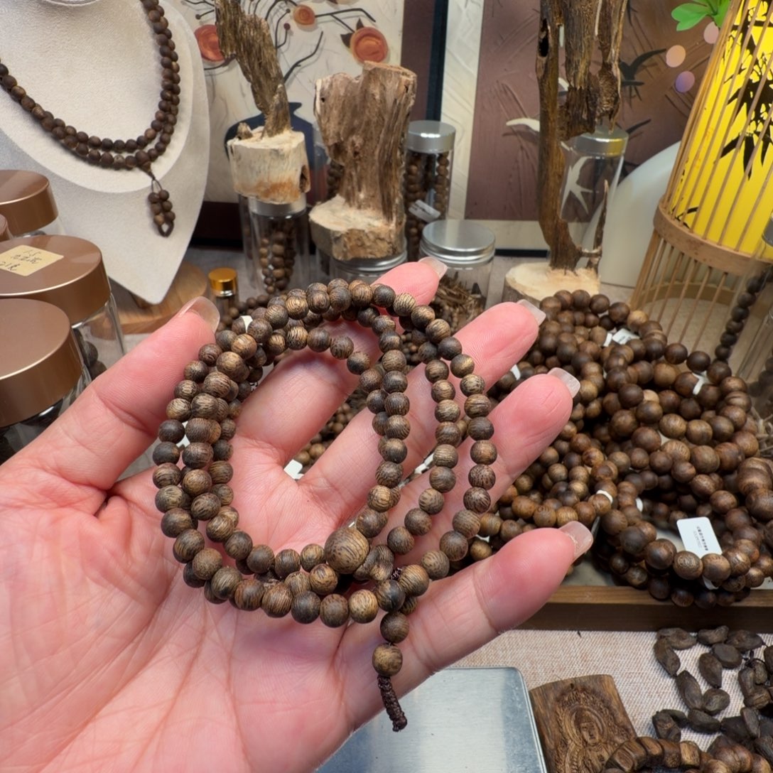 沉香沉香碎屑圆珠卡5多圈8克