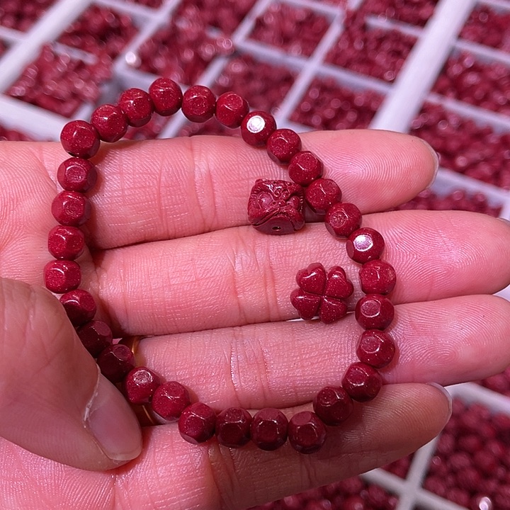 天然辰砂紫金砂方糖加吞金兽四叶草