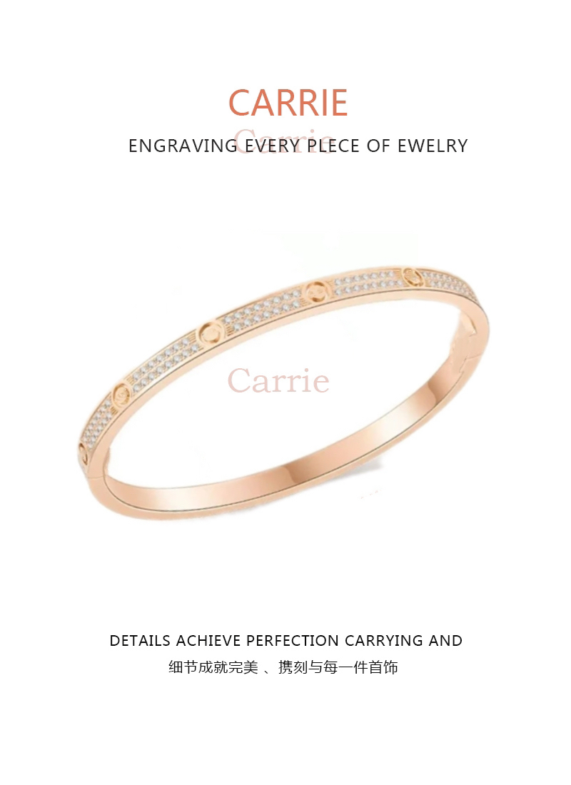 合金手镯 【V金版本】CNC工艺-窄版满天星时尚轻奢手镯