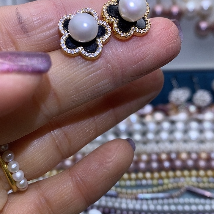 银S925镶嵌淡水珍珠首饰珠宝