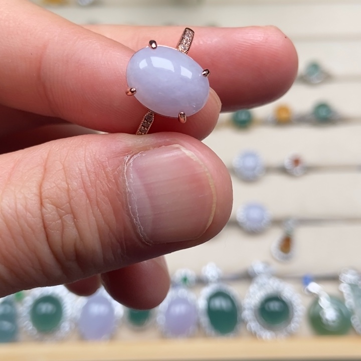 翡翠银S925镶嵌戒指