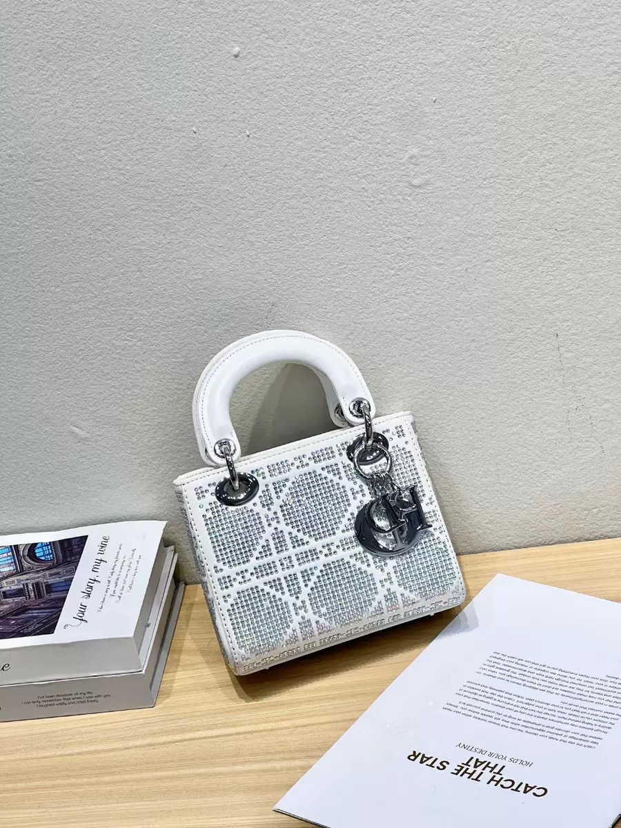 【SL】新款镶钻戴妃轻奢女包欧美气质高级感手提包大容量单肩斜挎包