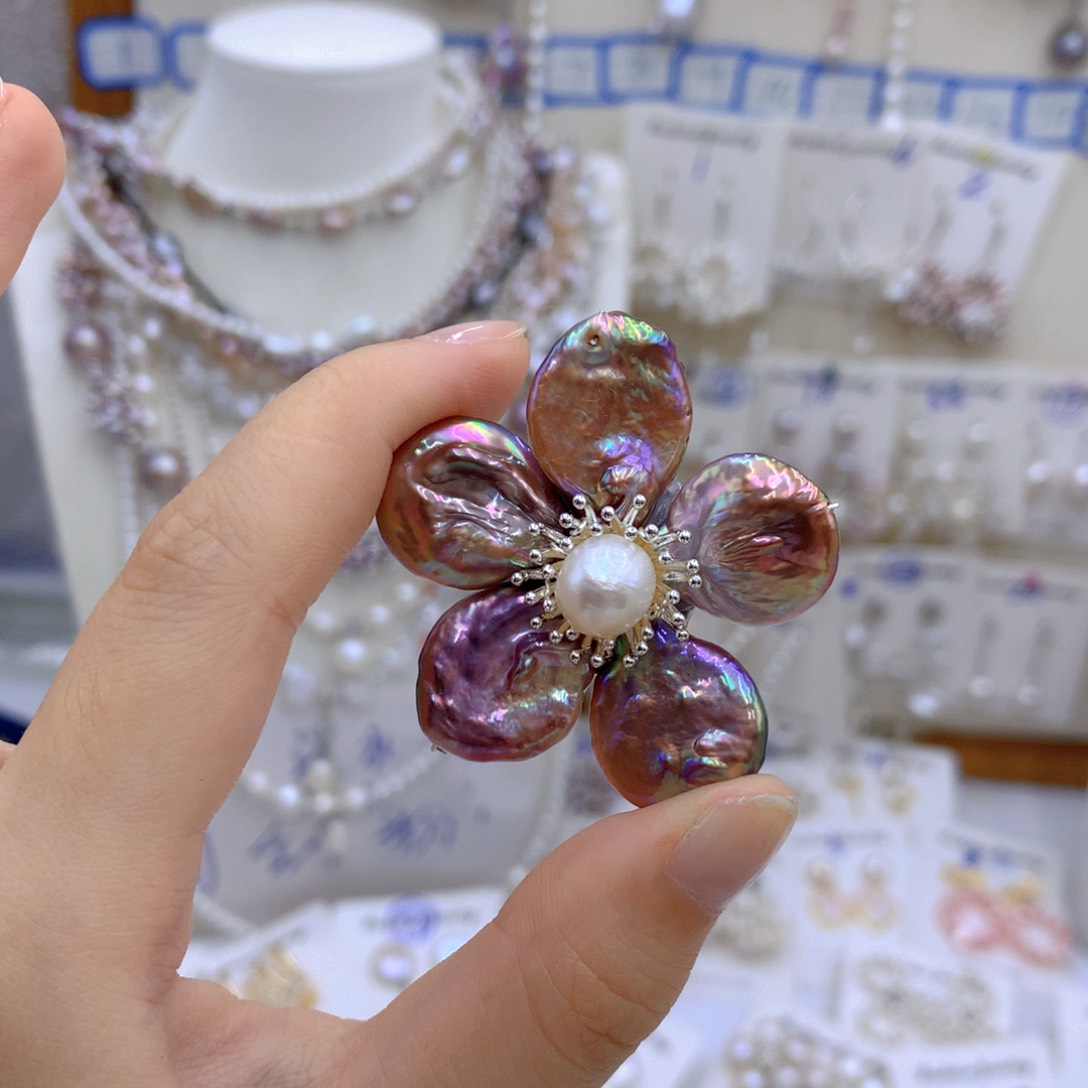 淡水珍珠颈饰银S925镶嵌