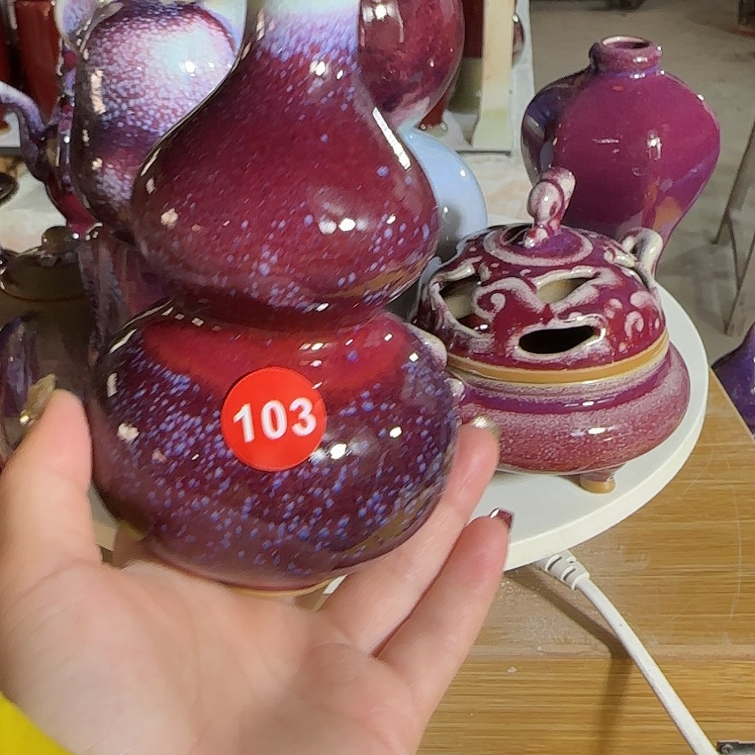 摆件陶郑家钧窑摆件
