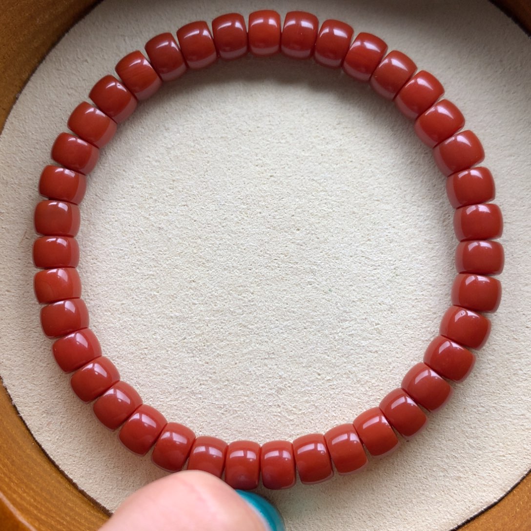 南红玛瑙未镶嵌保山天然原矿南红6mm+直切手串