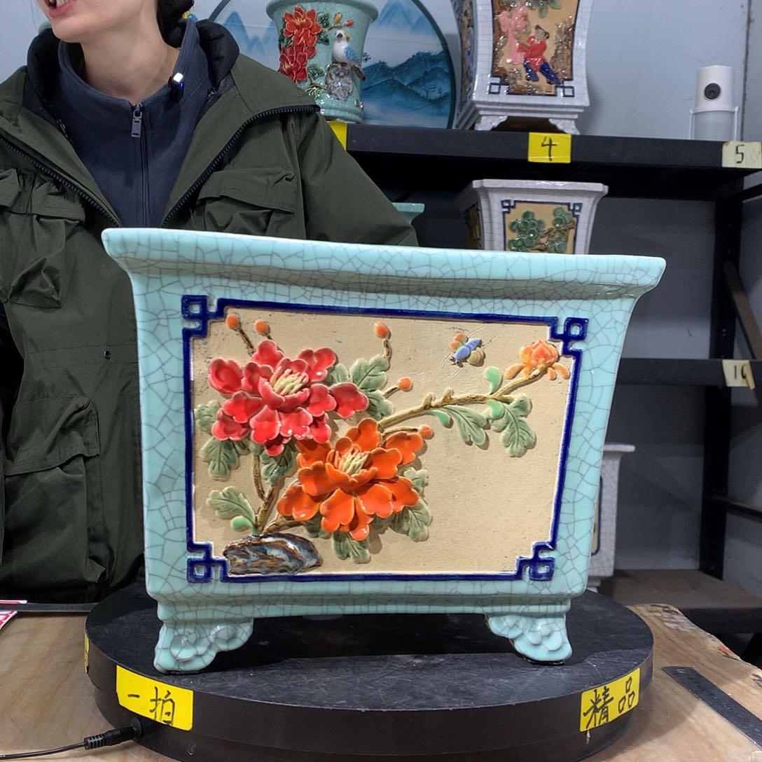 高温烧制石湾盆不退换微瑕