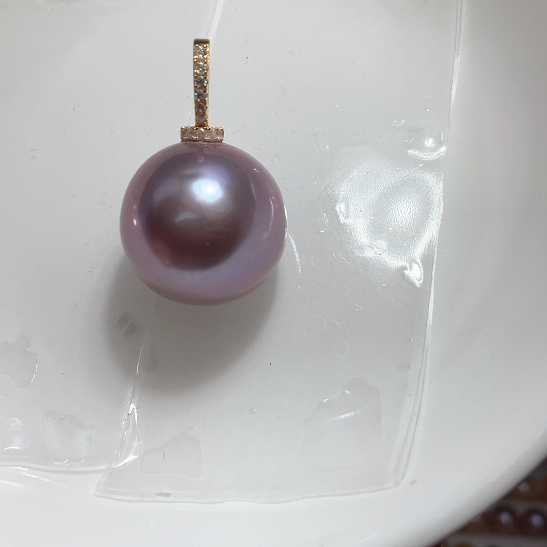 淡水珍珠颈饰银S925镶嵌13