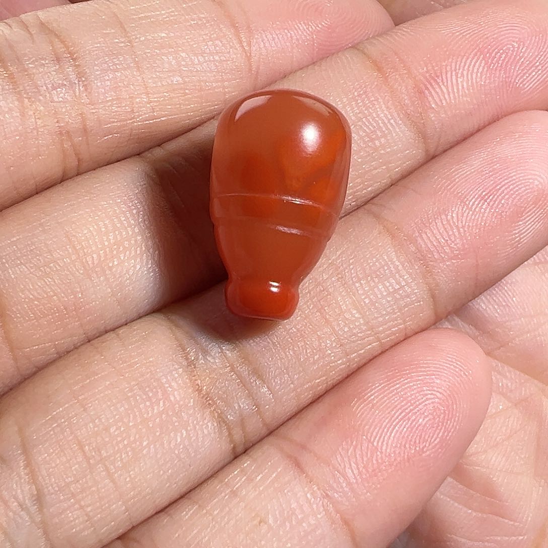 南红玛瑙珠宝奇石未镶嵌三通11.5m m