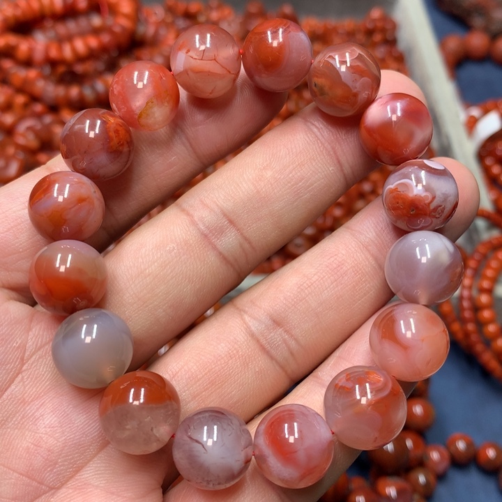 未镶嵌手串南红玛瑙13m m