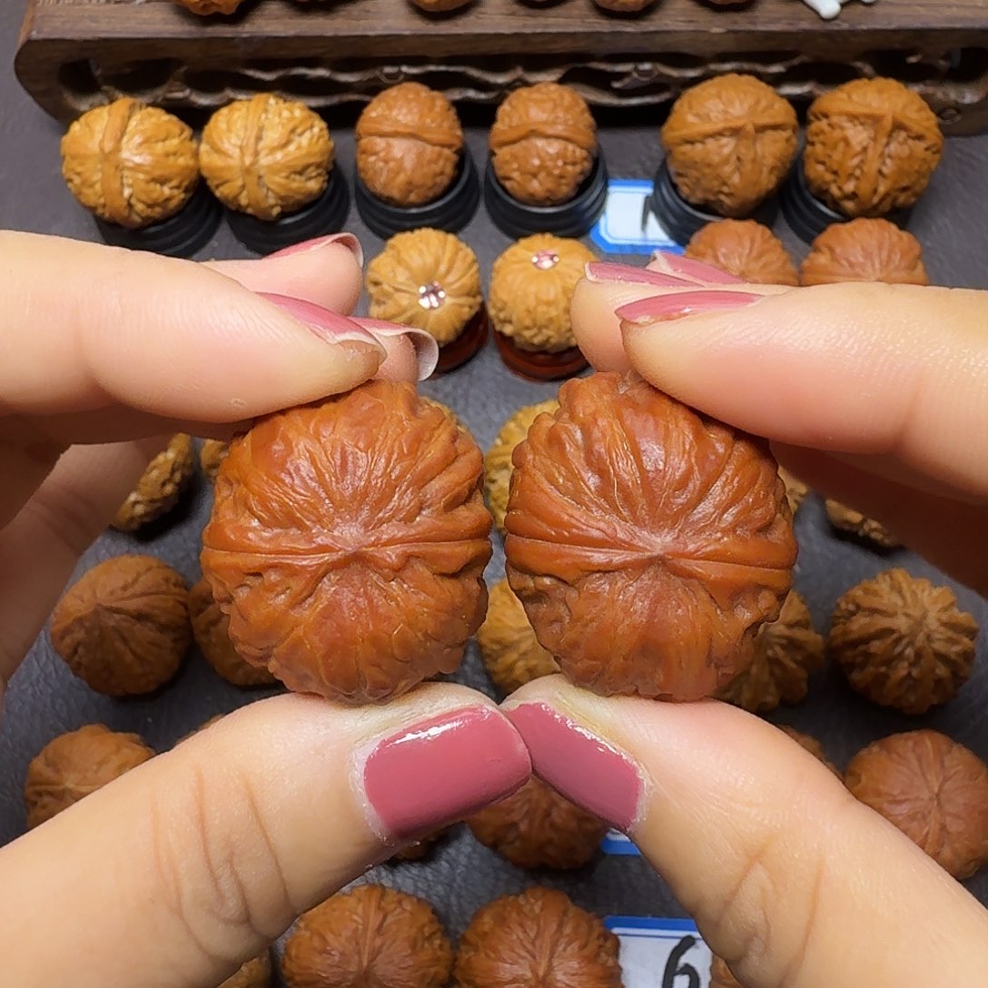 魔***8把件文玩核桃31尺矮桩磨盘