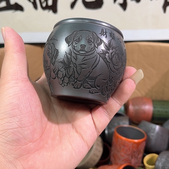 茶杯紫砂全手工紫砂主人杯