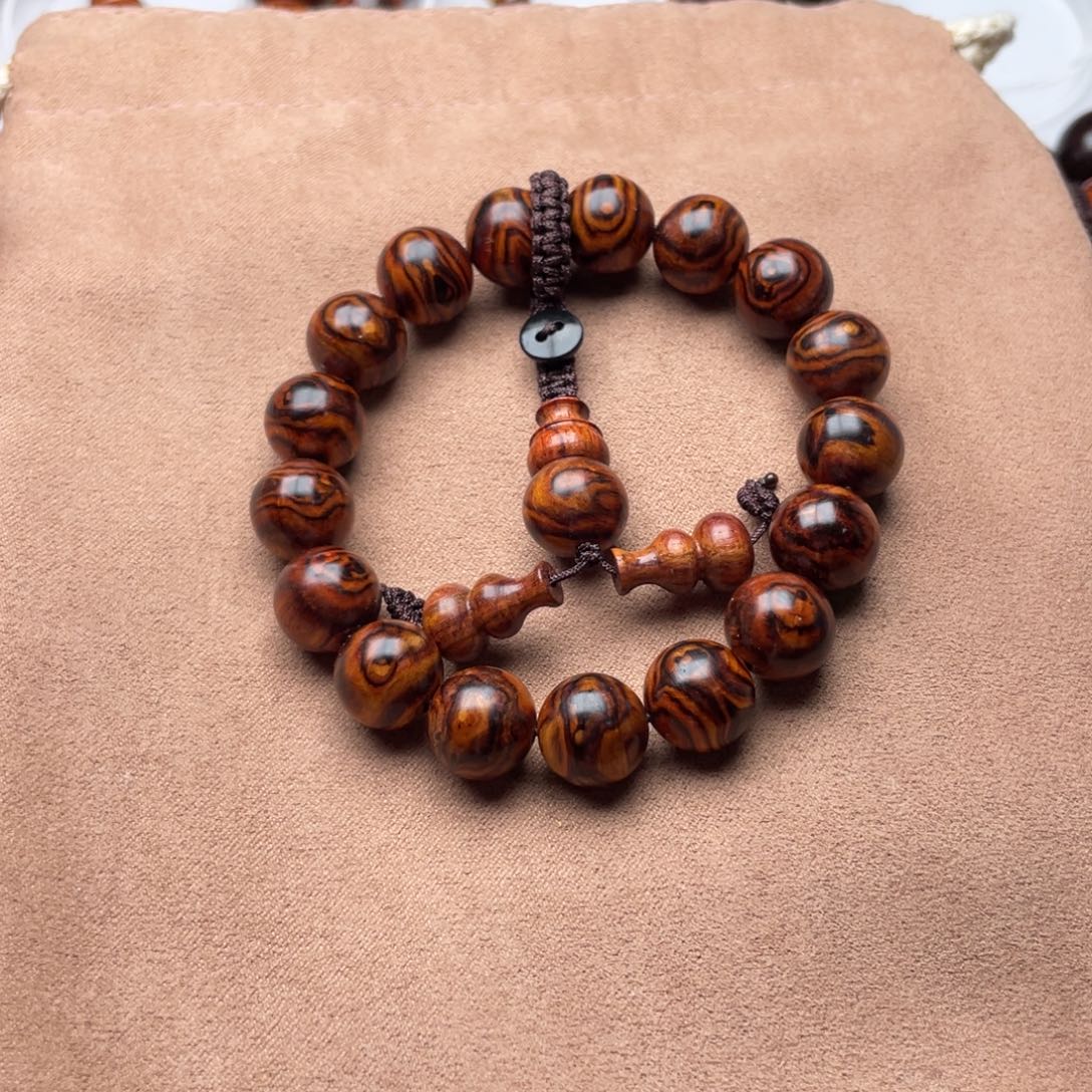 岁***积黄花梨/降香黄檀手串/手链双面蝴蝶