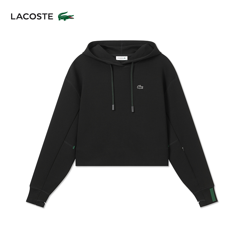 LACOSTE法国鳄鱼女装25秋季新款时尚短款运动休闲连帽卫衣|SF0281