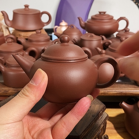 紫砂茶壶意约140cc水平原矿紫泥