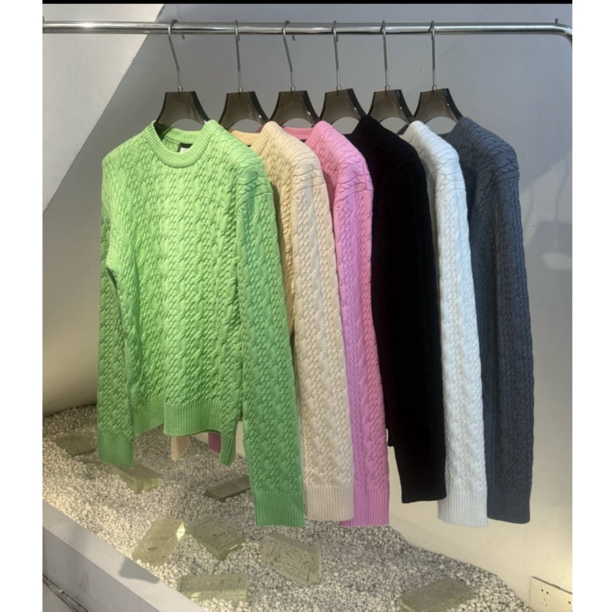 秋冬新款绞花刺绣针织衫山羊绒羊驼毛混纺套头打底男上衣MY7289