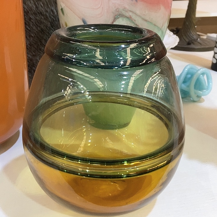 无铅玻璃琉璃花瓶高21口8