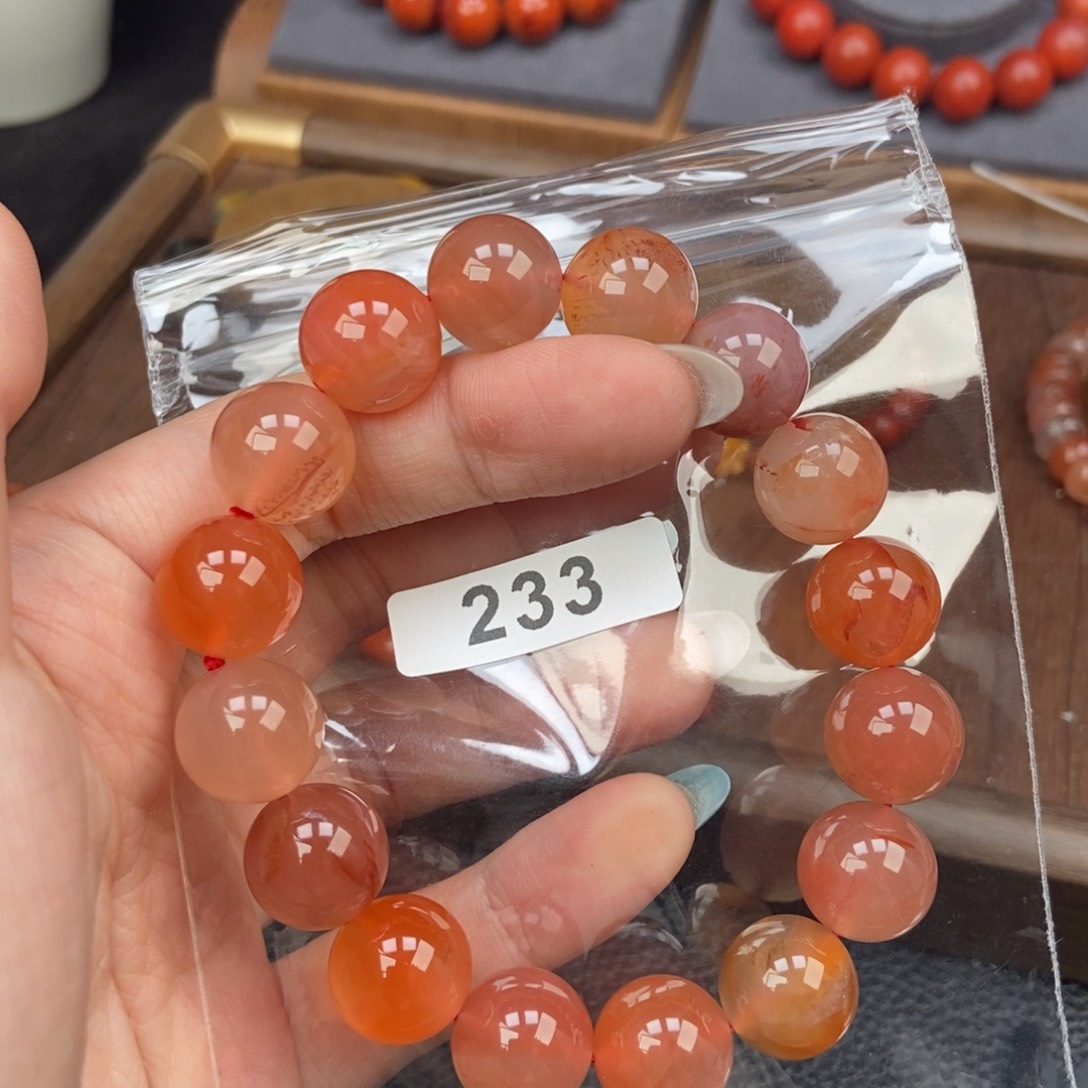 南红玛瑙未镶嵌手链卡13.1