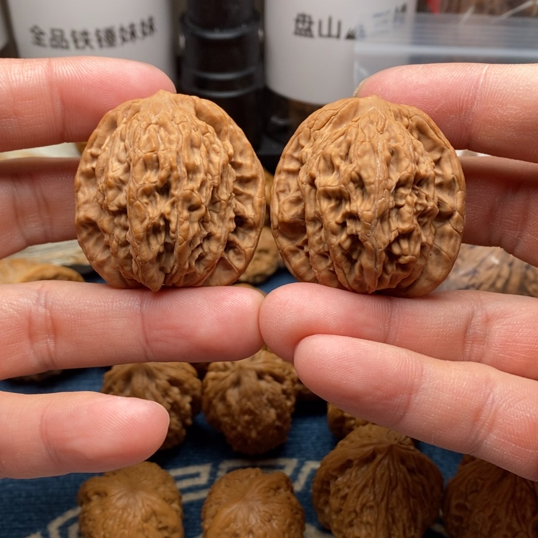 核桃把件四零麦穗虎头