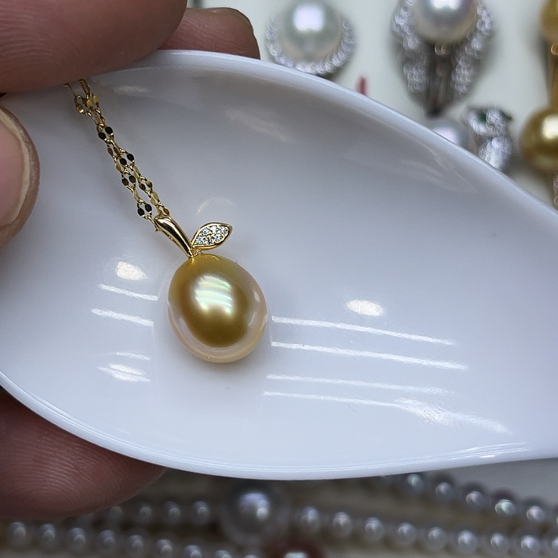 J***i海水珍珠颈饰银S925镶嵌