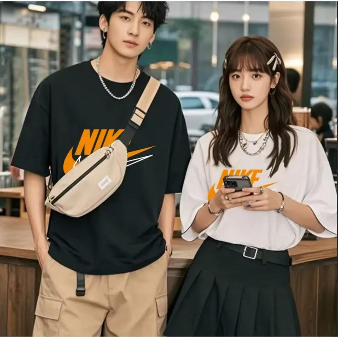 【一折粉丝福利】2025春夏新款奢品男女同款重磅情侣时尚休闲T恤-51