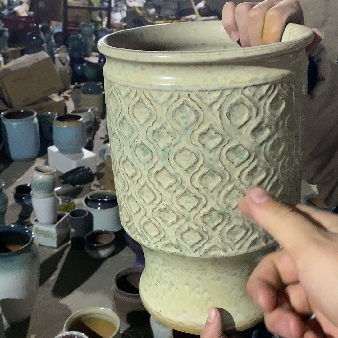 紫砂花盆瑕疵20/30，hxhx