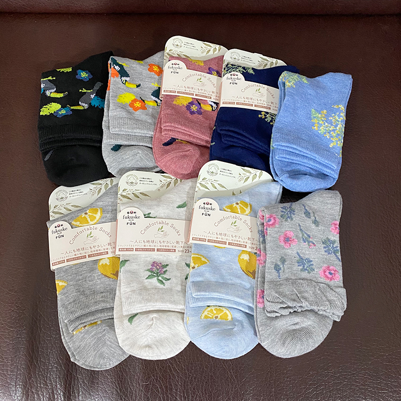 【过目不忘的复古温柔】日单复古百搭花卉女袜棉袜中筒袜舒适宽松