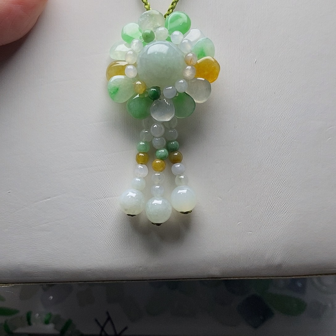福***妹翡翠未镶嵌颈饰天然翡翠