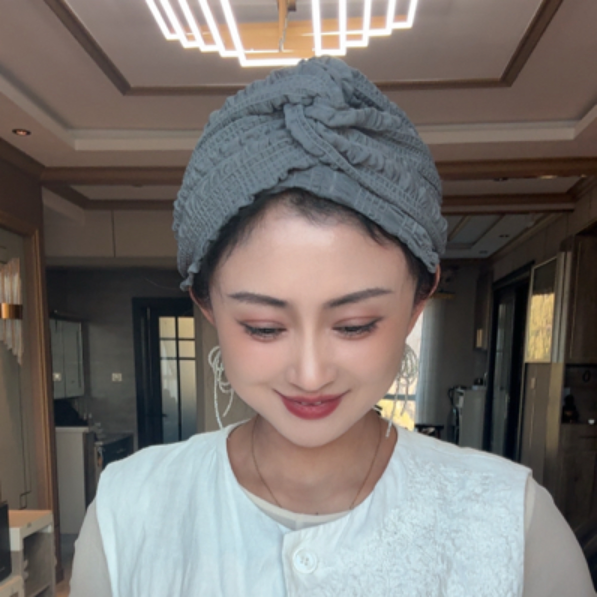 弹力包头帽统一贴号链接