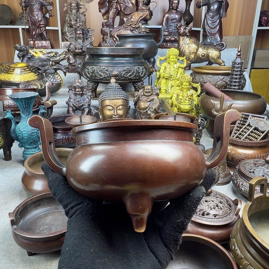 铜香炉铜摆件铜工艺品风水摆件