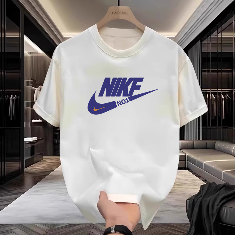 【时】夏季新款纯棉时尚情侣短袖T恤潮流男士韩版印花休闲百搭宽松