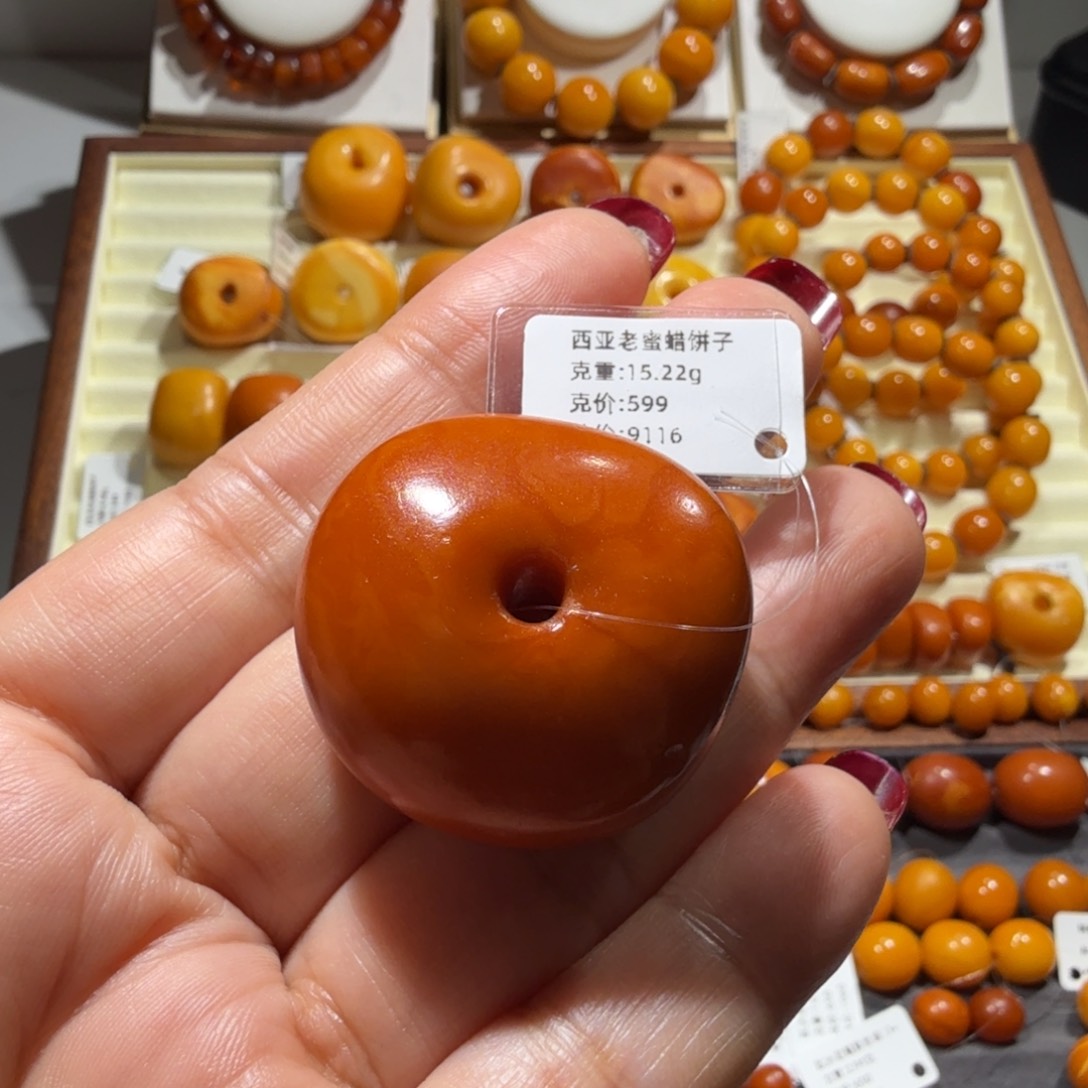 琥珀颈饰未镶嵌西亚红皮老蜜蜡