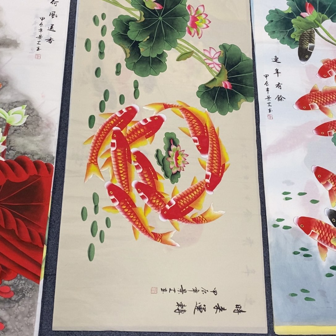 国画尺寸140✖️70四尺工笔纯手绘