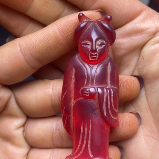 白玉菩提吊坠摆件