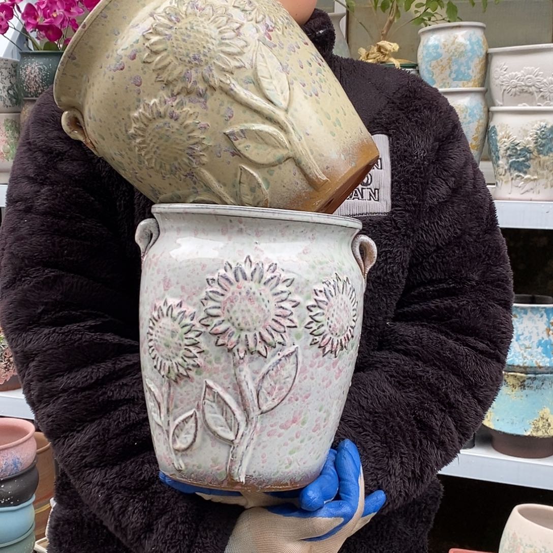 花盆紫砂口20高25福利俩个