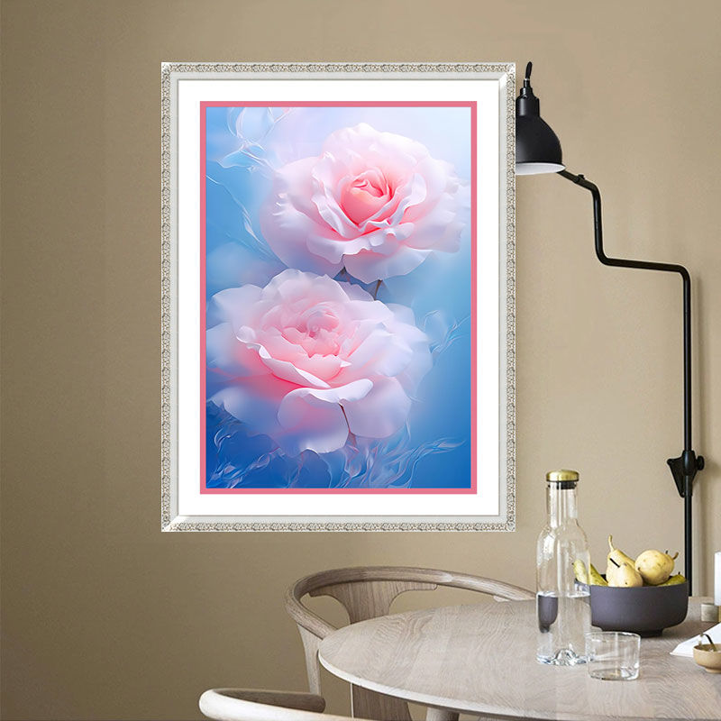 玫瑰之恋十字绣2024新款线绣客厅卧室餐厅花卉手工自己绣简单新手