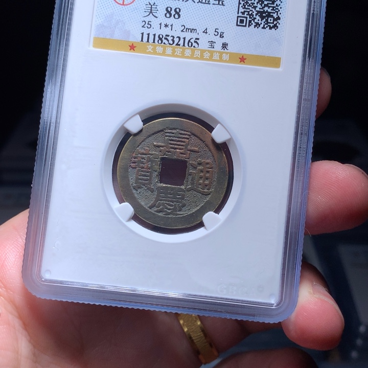 铜Wj公博评级币嘉庆2165